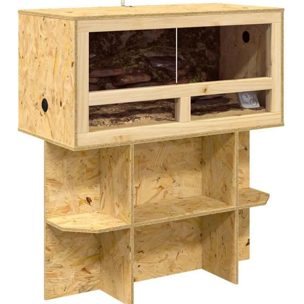 vidaXL Terrarium Marron 80 x 40 x 90 cm OSB