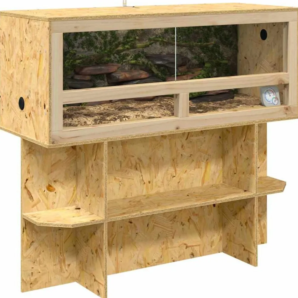 vidaXL Terrarium Marron 100 x 40 x 90 cm OSB