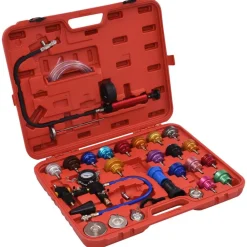 vidaXL Testeur de pression pour refroidissement et bouchon 28 pcs