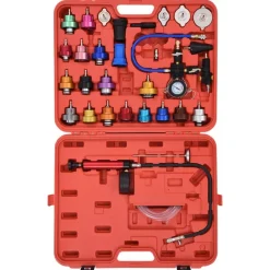 vidaXL Testeur de pression pour refroidissement et bouchon 28 pcs