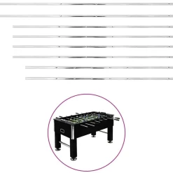 vidaXL Tiges de baby-foot 8 pcs 15,9 mm