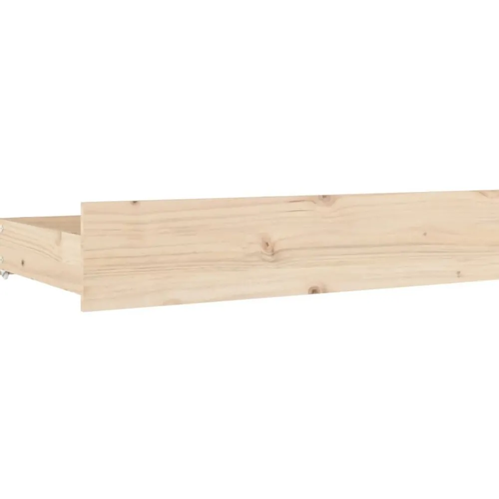 Lits & Accessoires-vidaXL Tiroirs de lit 4 pcs Bois de pin massif Naturel