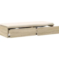 Tables-vidaXL Tiroirs de lit avec tiroir Chêne Sonoma 100 x 36,5 x 16,5 cm Ch&ecirc;ne sonoma