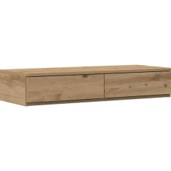 Tables-vidaXL Tiroirs de lit avec tiroir Chêne artisanal 100 x 36,5 x 16,5 cm ch&ecirc;ne artisanal