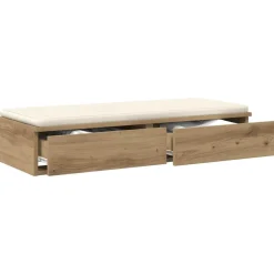 Tables-vidaXL Tiroirs de lit avec tiroir Chêne artisanal 100 x 36,5 x 16,5 cm ch&ecirc;ne artisanal