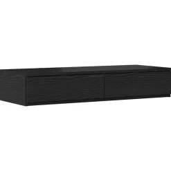 Tables-vidaXL Tiroirs de lit avec tiroir Chêne noir 100 x 36,5 x 16,5 cm Ch&ecirc;ne noir