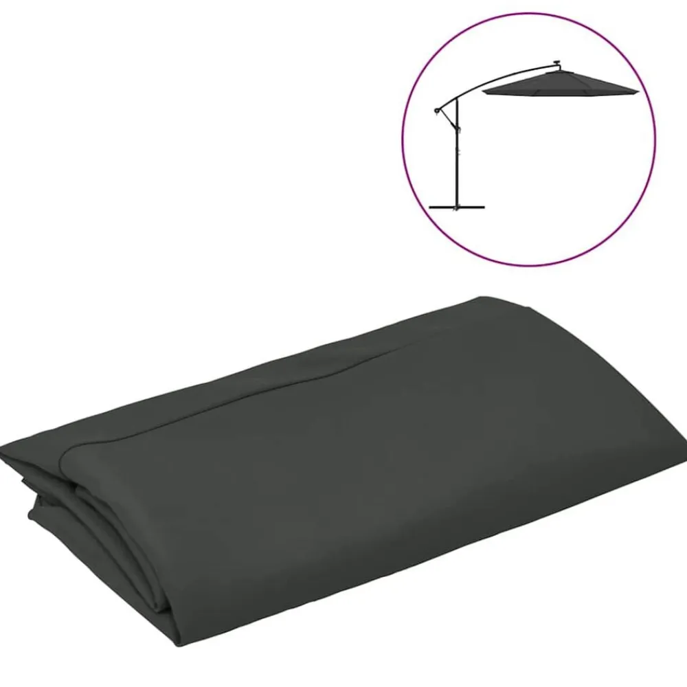 vidaXL Tissu de remplacement pour parasol déporté 300 cm