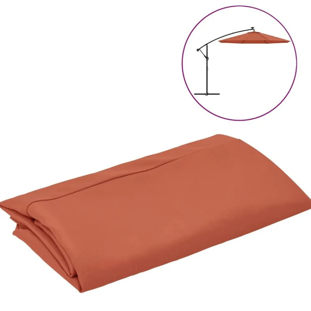 vidaXL Tissu de remplacement pour parasol déporté terre cuite 300 cm