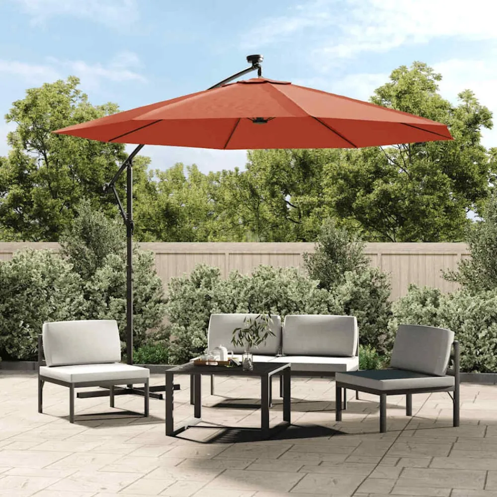vidaXL Tissu de remplacement pour parasol déporté terre cuite 300 cm