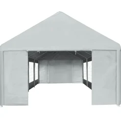 vidaXL Tissu de tente sans cadre Gris 8 x 4 m PE