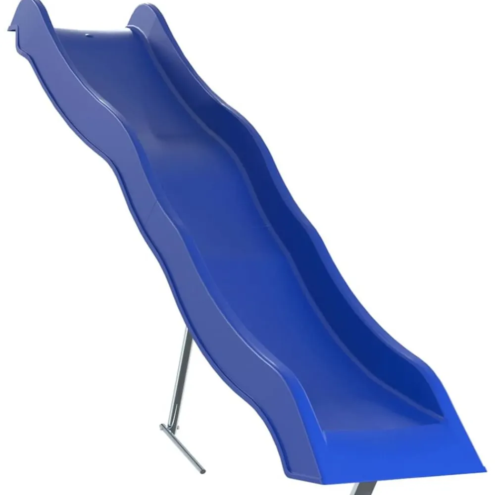vidaXL Toboggan de jeu bleu 210x40 cm polypropylène