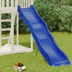 vidaXL Toboggan de jeu bleu 210x40 cm polypropylène