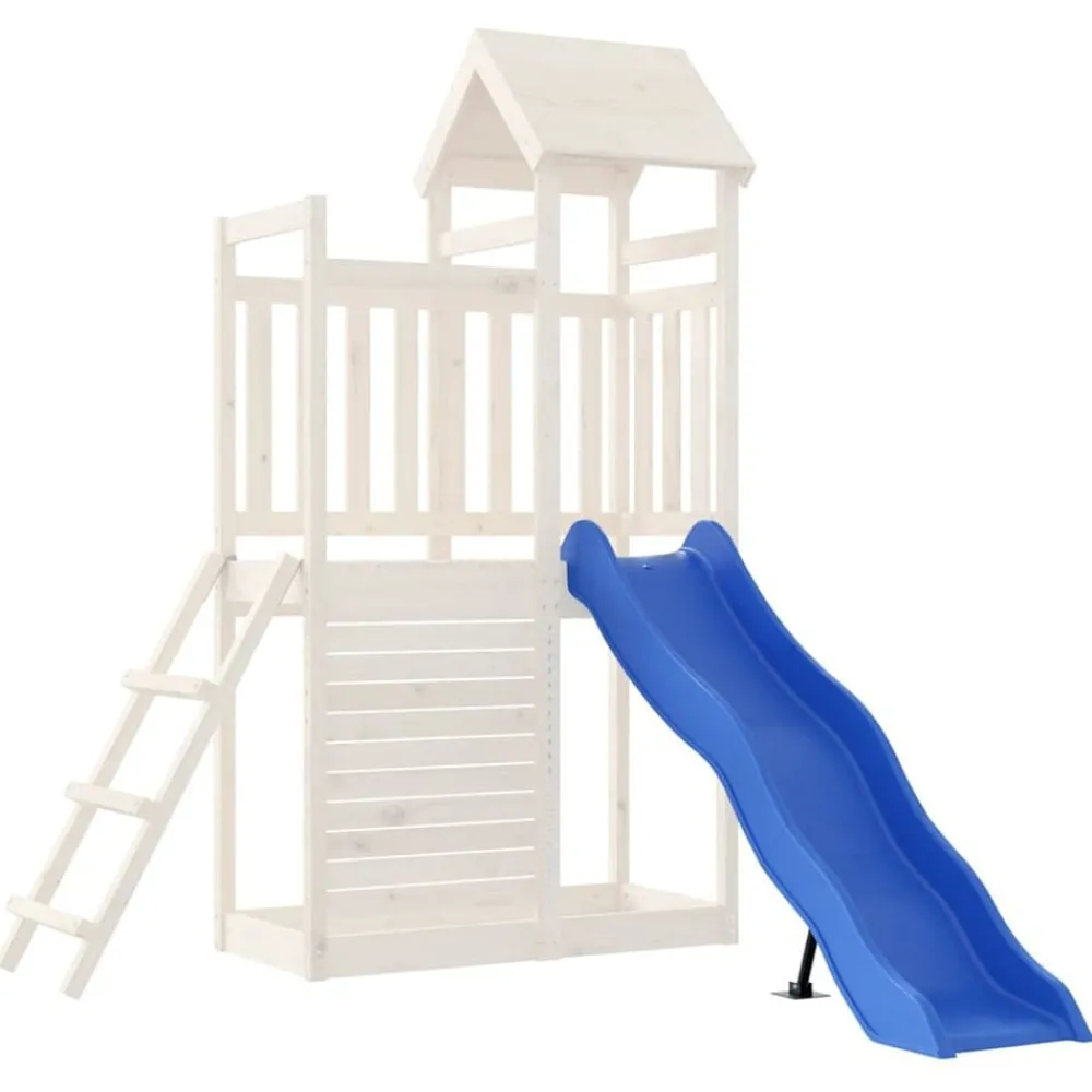 vidaXL Toboggan de jeu bleu 174x38 cm polypropylène