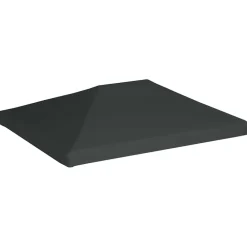Pelouses & Jardins-vidaXL Toile supérieure de belvédère 310 g/m² 4x3 m Gris
