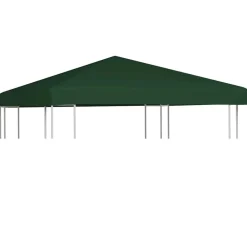 Pelouses & Jardins-vidaXL Toile supérieure de belvédère 310 g / m² 3 x 3 m Vert