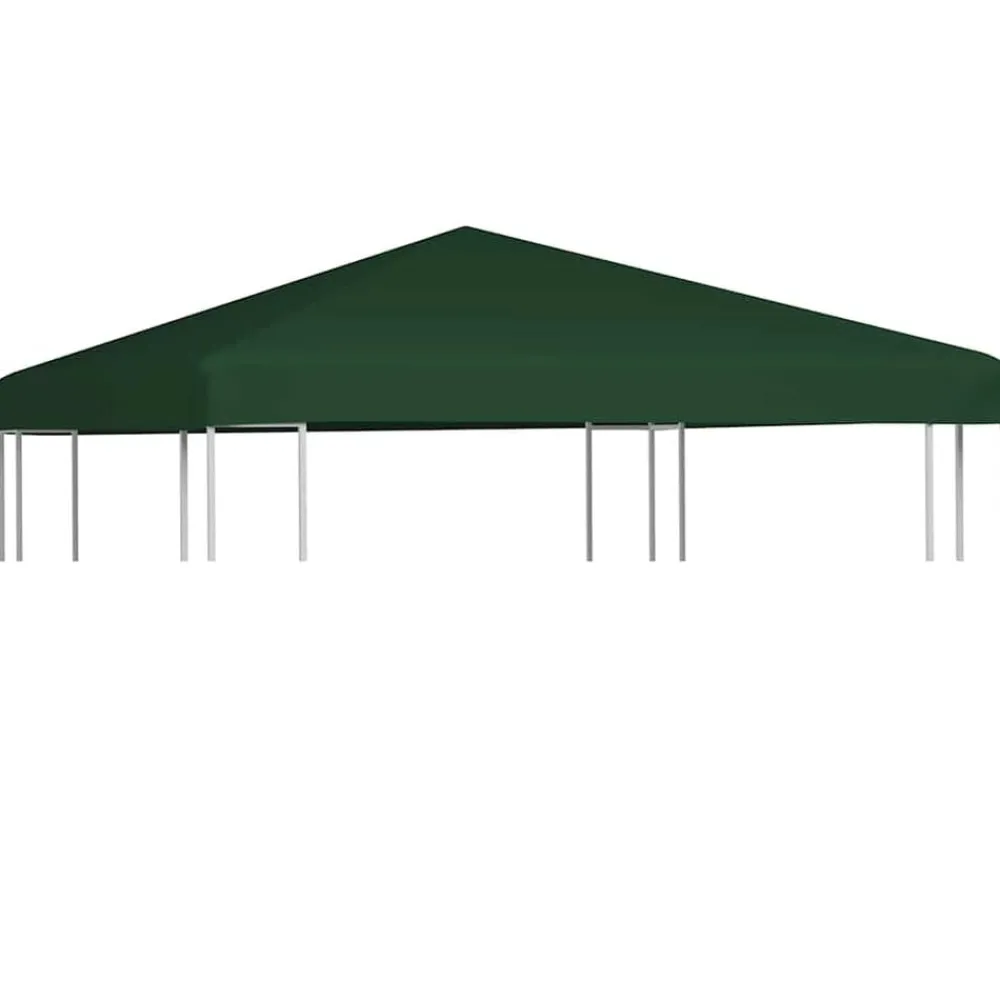 Pelouses & Jardins-vidaXL Toile supérieure de belvédère 310 g / m² 3 x 3 m Vert