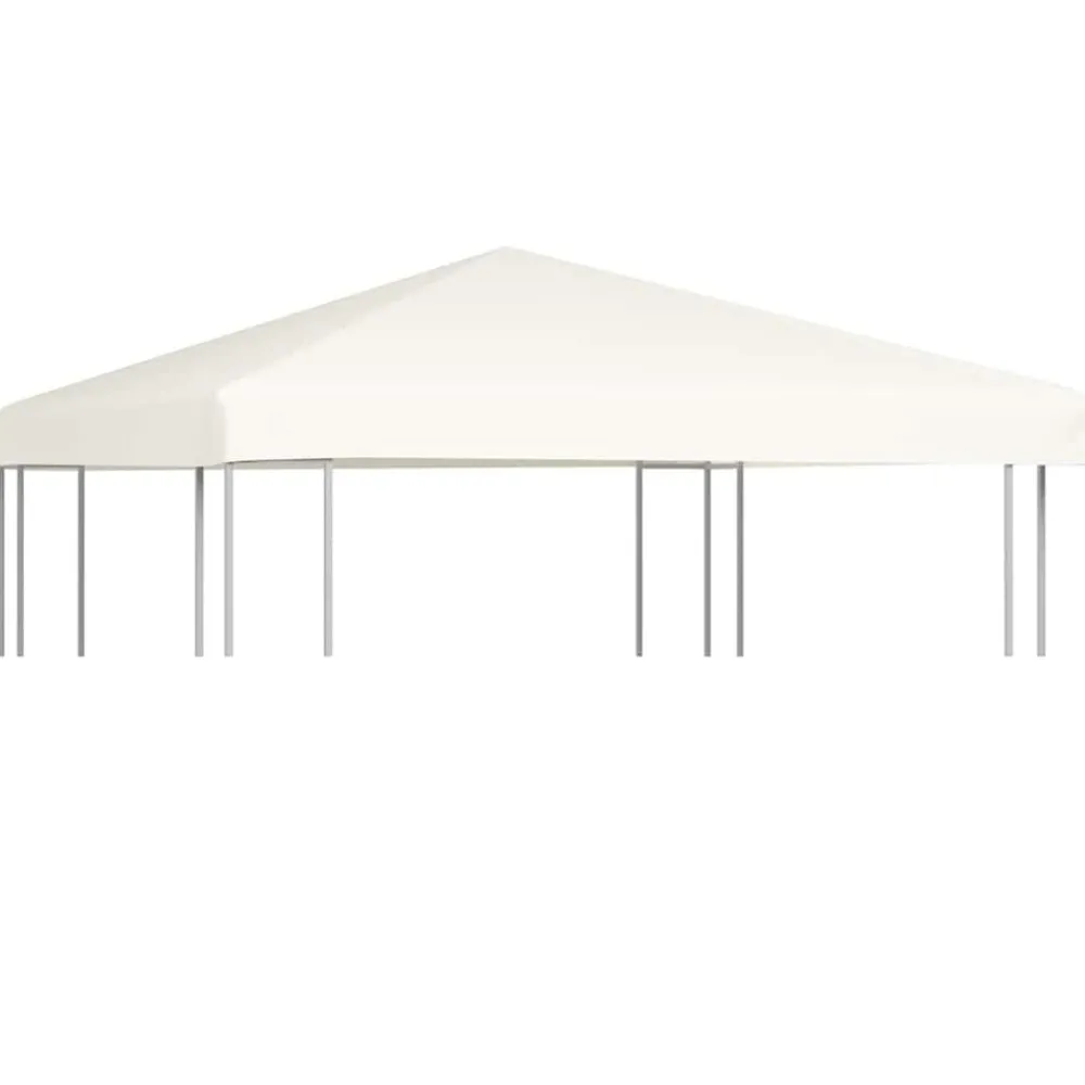 Pelouses & Jardins-vidaXL Toile supérieure de belvédère 310 g / m² 3 x 3 m crème Blanc