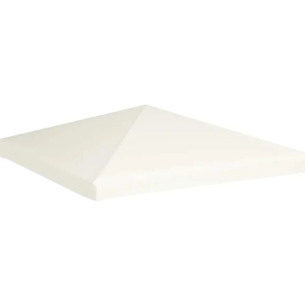 Pelouses & Jardins-vidaXL Toile supérieure de belvédère 310 g / m² 3 x 3 m crème Blanc