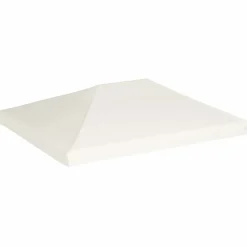 Pelouses & Jardins-vidaXL Toile supérieure de belvédère 310 g / m² 4x3 m crème Blanc