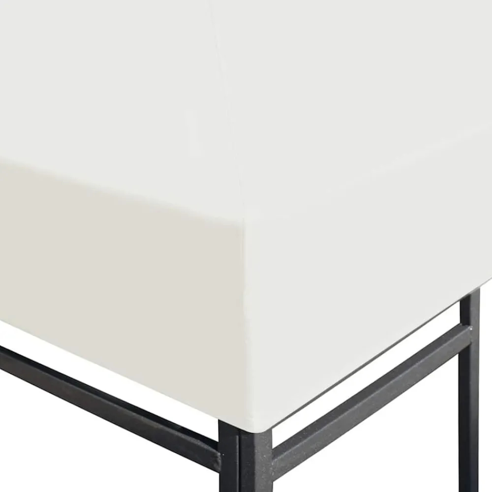 Pelouses & Jardins-vidaXL Toile supérieure de belvédère 310 g / m² 4x3 m crème Blanc