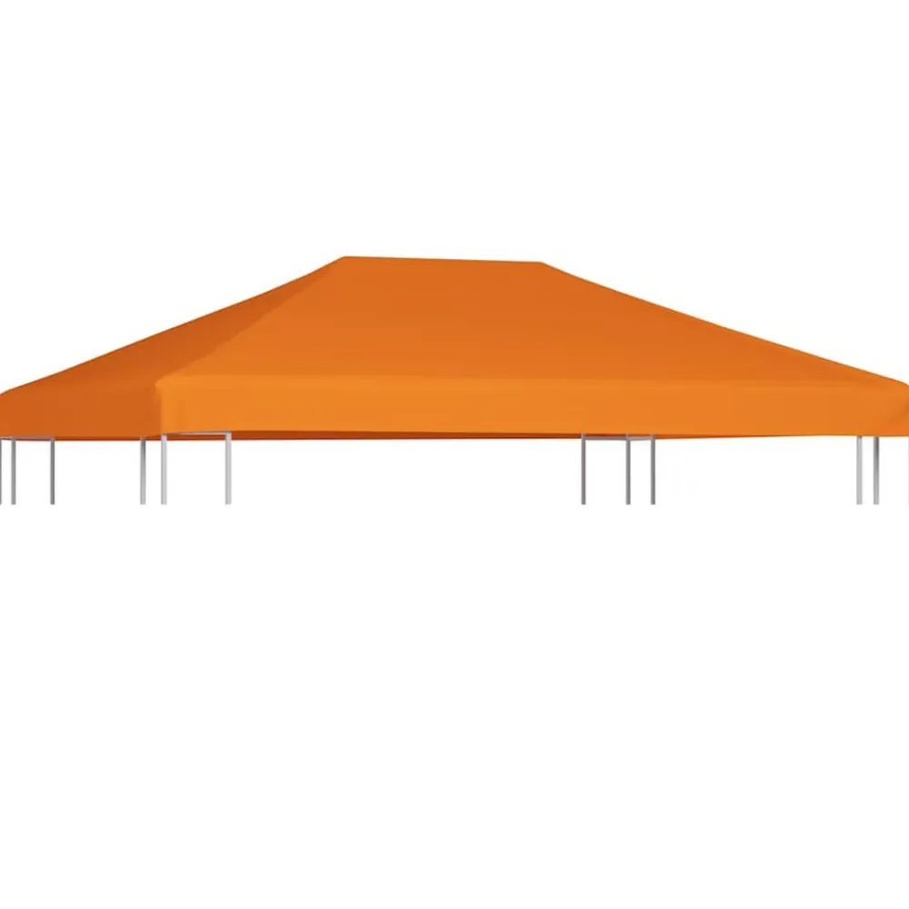 Pelouses & Jardins-vidaXL Toile supérieure de belvédère 310 g / m² 4 x 3 m Orange