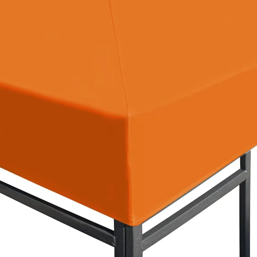 Pelouses & Jardins-vidaXL Toile supérieure de belvédère 310 g / m² 4 x 3 m Orange