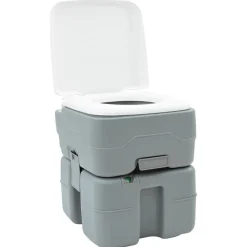 vidaXL Toilette de Camping Gris 41,5 x 36,5 x 42 cm