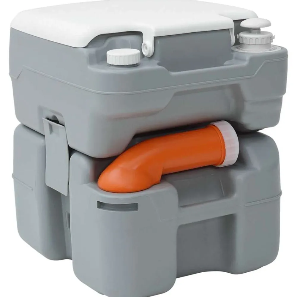 vidaXL Toilette de Camping Gris 41,5 x 36,5 x 42 cm