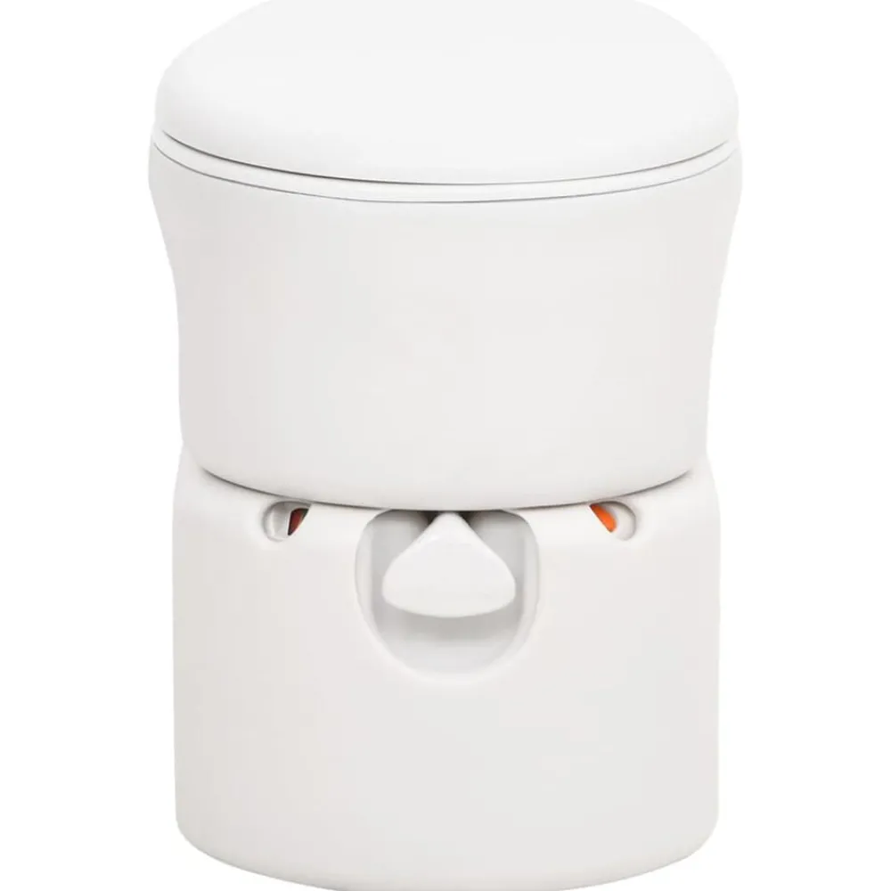 vidaXL Toilette de camping intégrée blanc 24+17 L PEHD et émail