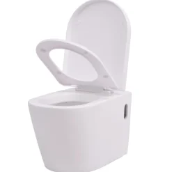 Plomberie-vidaXL Toilette murale Céramique Blanc