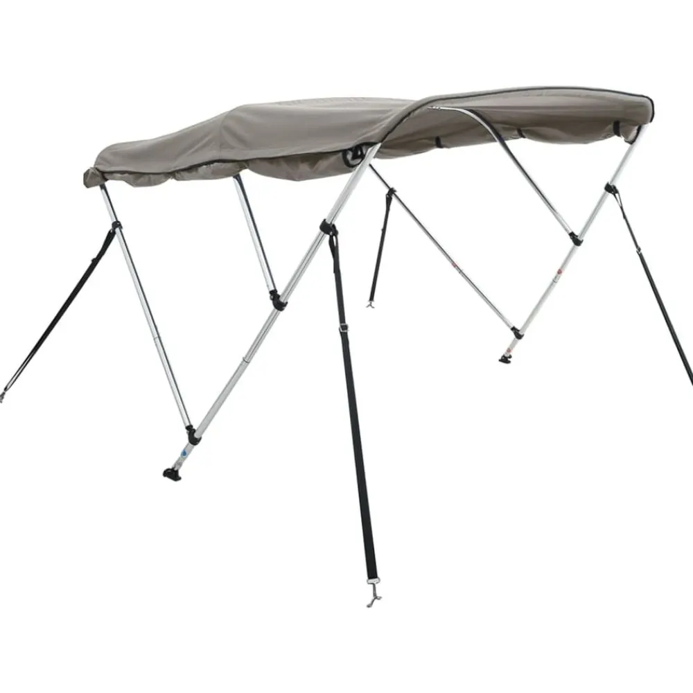 vidaXL Toit bimini à 3 arceaux parois latérales 183x(185-198)x137 cm
