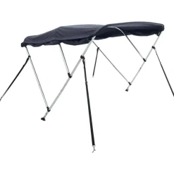 Pièces Détachées Pour Véhicules-vidaXL Toit bimini à 3 arceaux parois latérales 183x(185-198)x137 cm Bleu