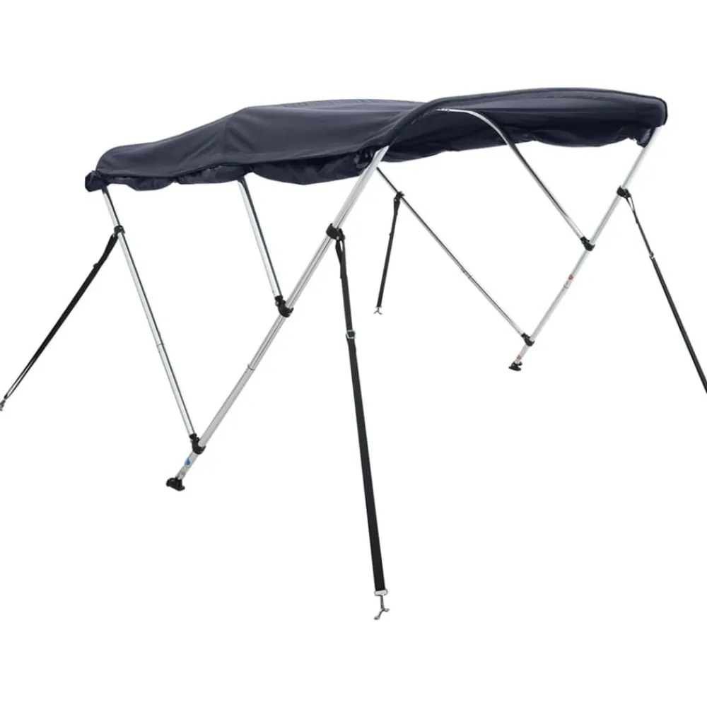 Pièces Détachées Pour Véhicules-vidaXL Toit bimini à 3 arceaux parois latérales 183x(185-198)x137 cm Bleu
