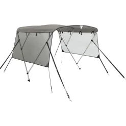 vidaXL Toit bimini à 3 arceaux parois en maille 183x(137-152)x137 cm
