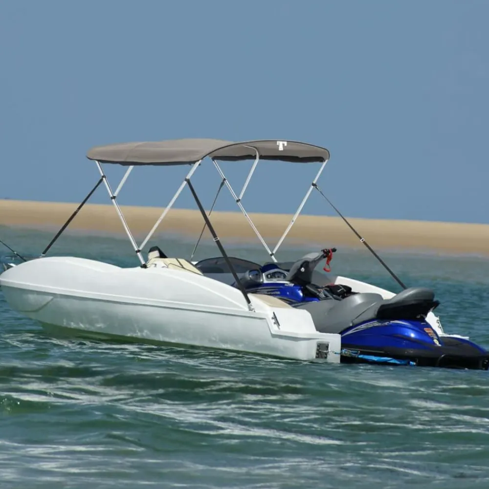 vidaXL Toit bimini à 3 arceaux parois en maille 183x(137-152)x137 cm