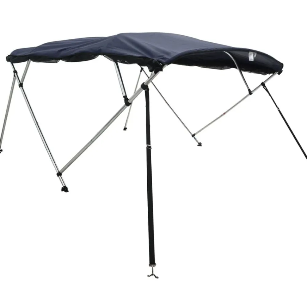 Pièces Détachées Pour Véhicules-vidaXL Toit bimini à 4 arceaux parois en maille 243x(170-182)x137 cm Bleu