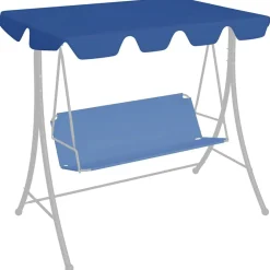 Pelouses & Jardins-vidaXL Toit de rechange de balançoire 188/168x145/110 cm Bleu