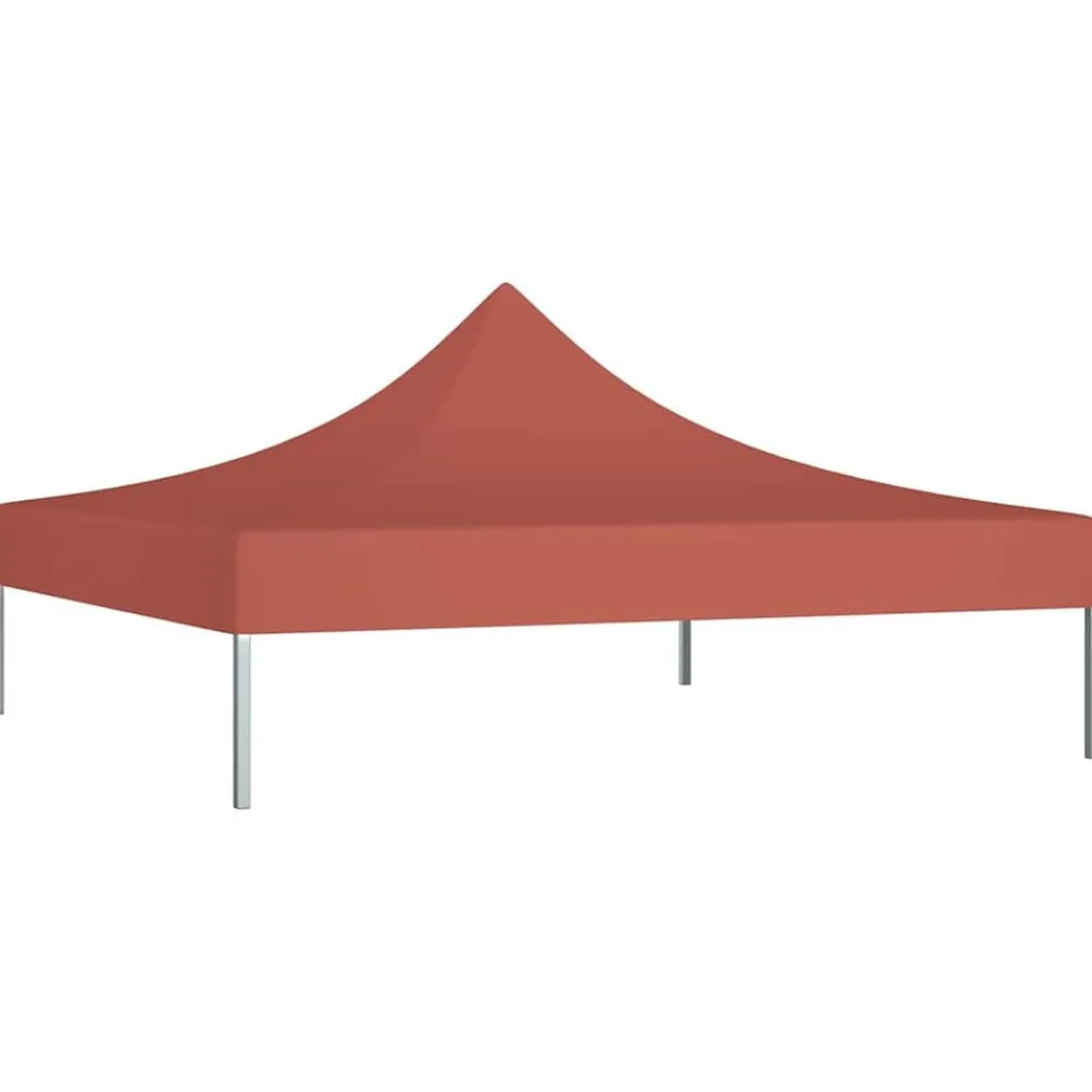 Pelouses & Jardins-vidaXL Toit de tente de réception 3x3 m Terre cuite 270 g/m² Couleur terre cuite