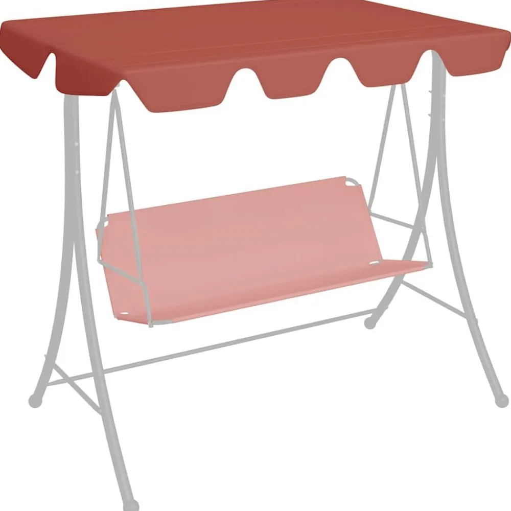 Pelouses & Jardins-vidaXL Toit rechange balançoire terre cuite 188/168x145/110 cm Couleur terre cuite