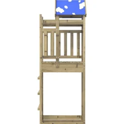 vidaXL Tour de jeu Marron 85 x 52,5 x 239 cm Bois solide imprégné