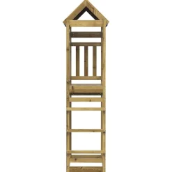 vidaXL Tour de jeu Marron 85 x 52,5 x 239 cm Bois solide imprégné