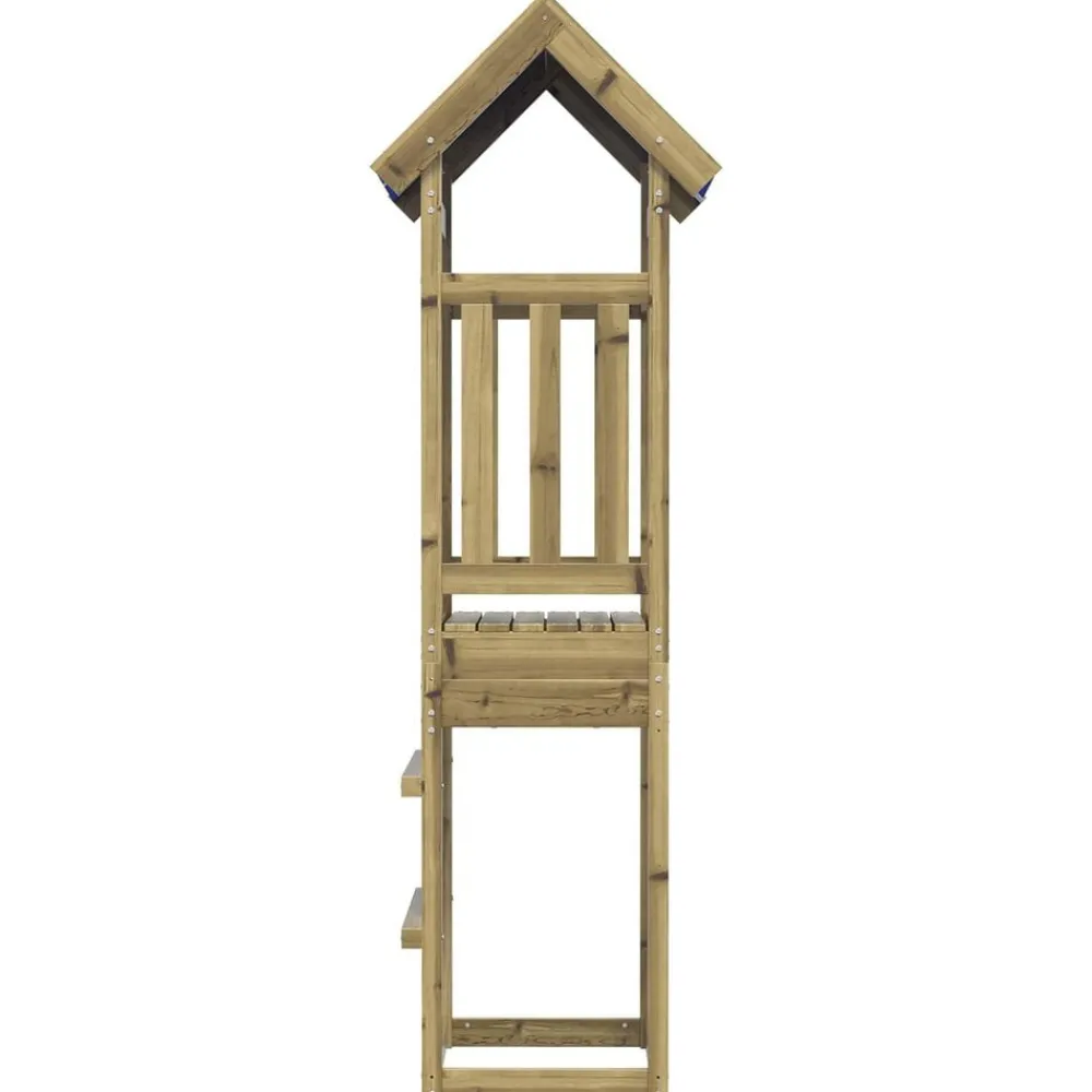vidaXL Tour de jeu Marron 52,5 x 46,5 x 208 cm Bois solide imprégné