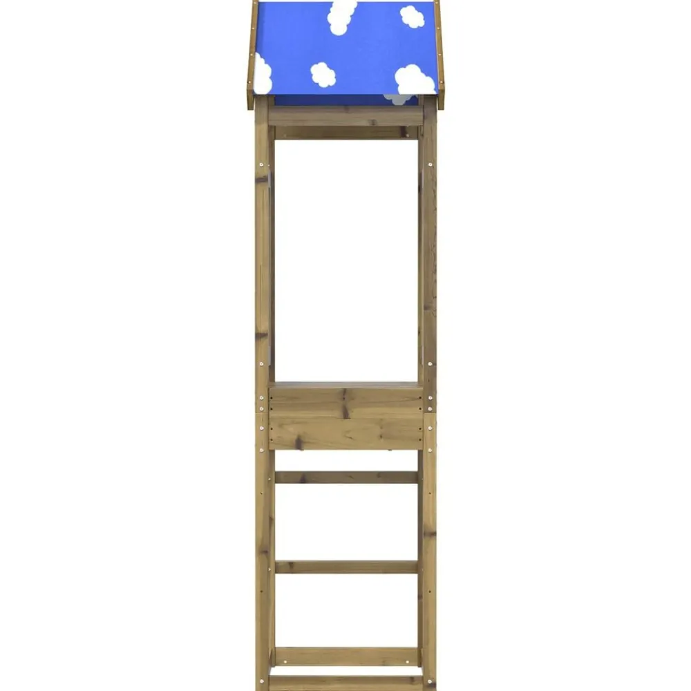vidaXL Tour de jeu Marron 52,5 x 46,5 x 208 cm Bois solide imprégné