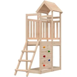vidaXL Tour de jeu Marron 110,5 x 52,5 x 214 cm Pin massif