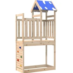 vidaXL Tour de jeu Marron 110,5 x 52,5 x 215 cm Pin massif