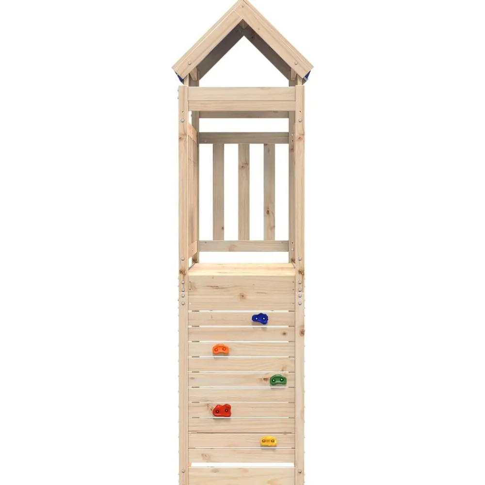 vidaXL Tour de jeu Marron 110,5 x 52,5 x 215 cm Pin massif
