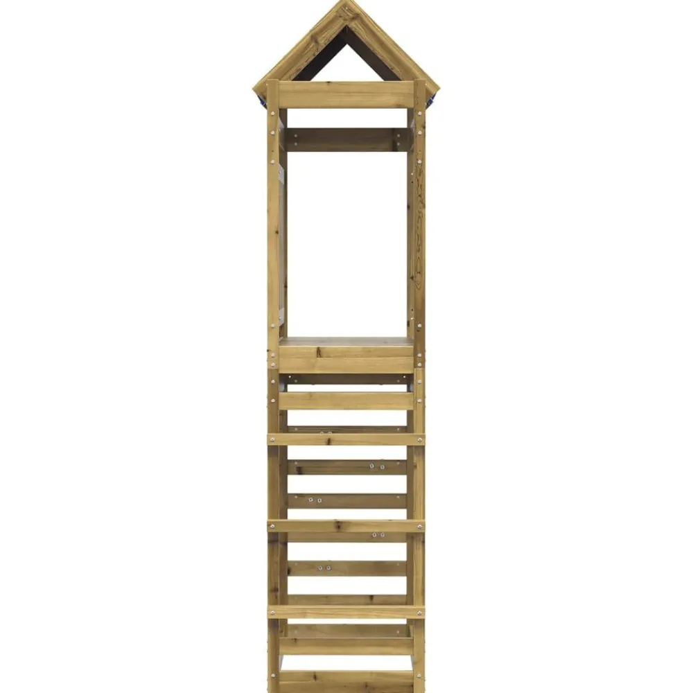 Jeux De Plein Air-vidaXL Tour de jeu Marron 85 x 52,5 x 239 cm Bois solide imprégné