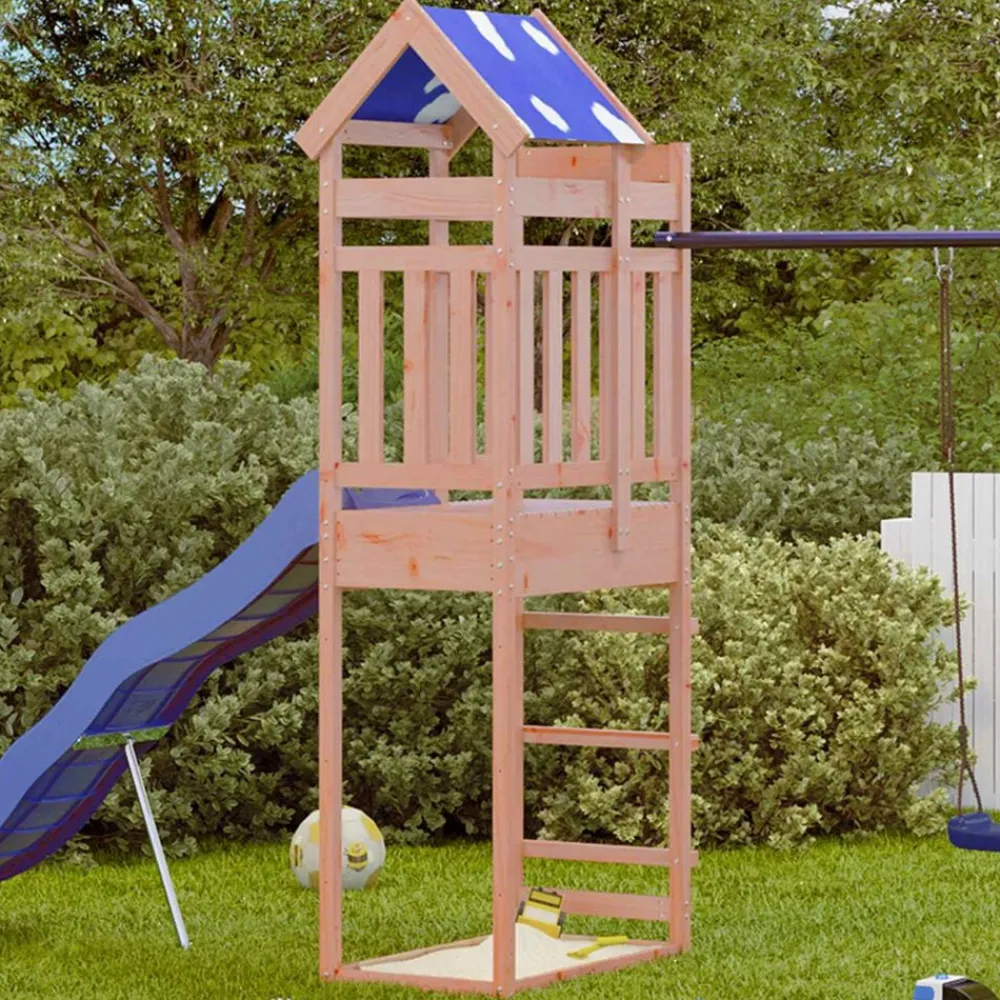 vidaXL Tour de jeu Marron 85 x 52,5 x 239 cm Bois solide de Douglas