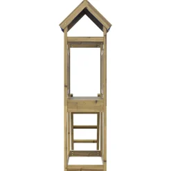 vidaXL Tour de jeu Marron 52,5 x 110,5 x 215 cm Bois solide imprégné