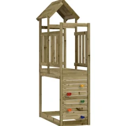 Jeux De Plein Air-vidaXL Tour de jeu Marron 53 x 110,5 x 214 cm Bois solide imprégné
